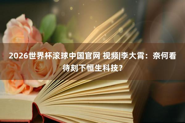 2026世界杯滚球中国官网 视频|李大霄：奈何看待刻下恒生科技？