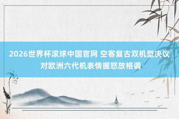 2026世界杯滚球中国官网 空客复古双机型决议 对欧洲六代机表情握怒放格调