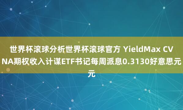 世界杯滚球分析世界杯滚球官方 YieldMax CVNA期权收入计谋ETF书记每周派息0.3130好意思元