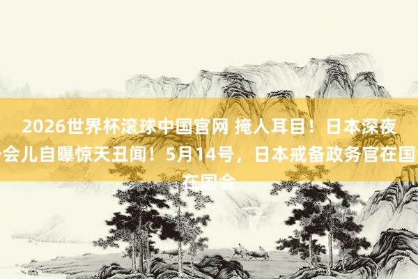 2026世界杯滚球中国官网 掩人耳目！日本深夜一会儿自曝惊天丑闻！5月14号，日本戒备政务官在国会