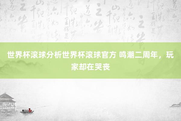 世界杯滚球分析世界杯滚球官方 鸣潮二周年，玩家却在哭丧