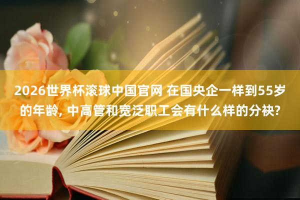2026世界杯滚球中国官网 在国央企一样到55岁的年龄， 中高管和宽泛职工会有什么样的分袂?