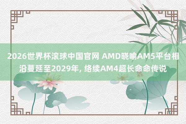 2026世界杯滚球中国官网 AMD晓喻AM5平台相沿蔓延至2029年， 络续AM4超长命命传说
